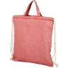 Рюкзак со шнурком Pheebs из 150 г/м2 переработанного хлопка, красный