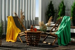 Флисовый плед Warm&amp;Peace, зеленый