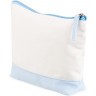 Косметичка хлопковая Cotton, белый/голубой