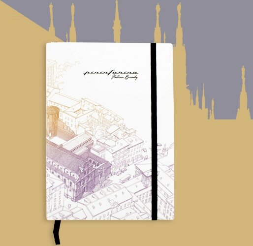 Тетрадь Pininfarina Stone Paper ITALIAN BEAUTY MILANO 14х21см каменная бумага, 64 листа, линованная