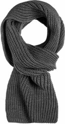 Шарф Nordkyn, серый меланж (эбонит)