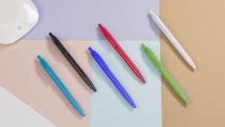 Ручка шариковая CPen Phil из антибактериального пластика, зеленое яблоко