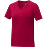 Женская футболка Elevate Somoto с коротким рукавом и V-образным вырезом, красный, размер XS (40)