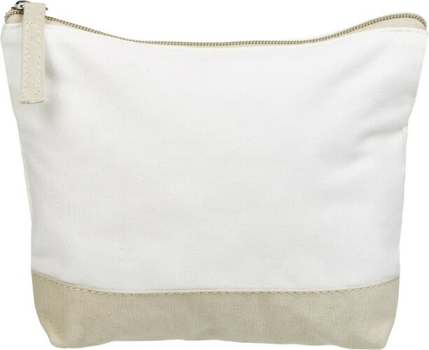 Косметичка хлопковая Cotton, белый/бежевый