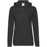 Толстовка женская без начеса LADIES LIGHTWEIGHT HOODED SWEAT 240, черный, XS