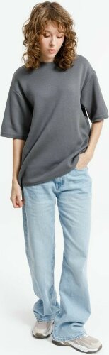 Джемпер с коротким рукавом Siluetti Volumica, серый, XL/2XL