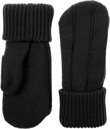 Варежки Knit Beat, черные, L/XL