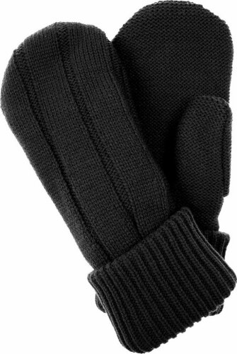 Варежки Knit Beat, черные, L/XL