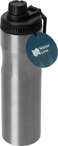 Бутылка для воды Waterline Supply из нержавеющей стали 850 мл, серебристый/черный