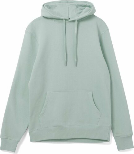 Толстовка с капюшоном унисекс Hoodie, серо-зеленая, XL