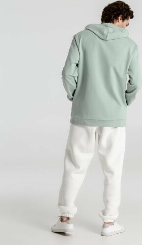 Толстовка с капюшоном унисекс Hoodie, серо-зеленая, XL