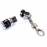 USB-флешка на 32 Гб в виде пули с танцующими человечками, серебро