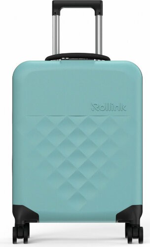 Чемодан складной Rollink Vega 360 55x40x20 см, 4 колеса, бирюзовый
