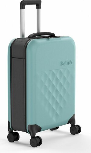 Чемодан складной Rollink Vega 360 55x40x20 см, 4 колеса, бирюзовый