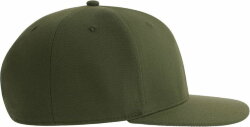 Бейсболка JAMES, 6 клиньев, плоский козырек, ПВС застежка, 100% перераб. полиэстер, 200 г/м2, оливковый