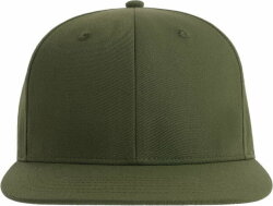 Бейсболка JAMES, 6 клиньев, плоский козырек, ПВС застежка, 100% перераб. полиэстер, 200 г/м2, оливковый