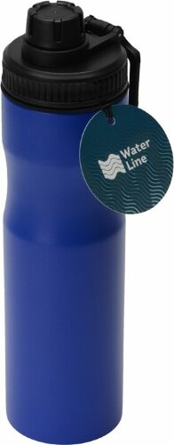 Бутылка для воды Waterline Supply из нержавеющей стали 850 мл, синий/черный