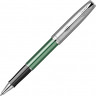  Ручка-роллер Parker Sonnet Essentials Green SB Steel CT, цвет чернил black, перо: F, в подарочной упаковке