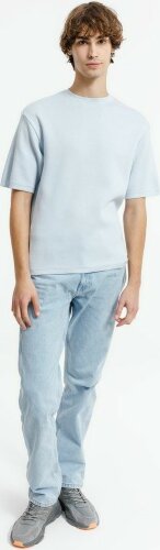 Джемпер с коротким рукавом Siluetti Volumica, светло-голубой, XL/2XL