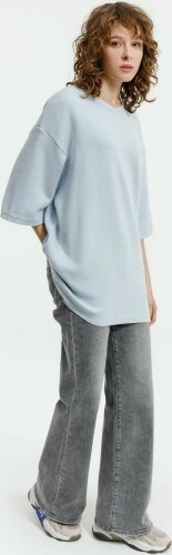 Джемпер с коротким рукавом Siluetti Volumica, светло-голубой, XL/2XL