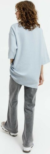 Джемпер с коротким рукавом Siluetti Volumica, светло-голубой, XL/2XL