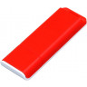  Флешка прямоугольной формы, оригинальный дизайн, двухцветный корпус, 16 Гб, красный/белый