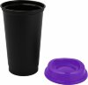 Стакан с крышкой Color Cap Black, черный с фиолетовым