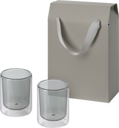 Подарочный набор 2 cтеклянных стакана Marlo в коробке-пакете