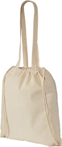 Рюкзак со шнурком Eliza из хлопчатобумажной ткани плотностью 240 г/м2, натуральный