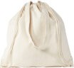 Рюкзак со шнурком Eliza из хлопчатобумажной ткани плотностью 240 г/м2, натуральный