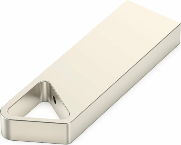 USB flash-карта SPLIT (32Гб), серебристая, 3,6х1,2х0,5 см, металл