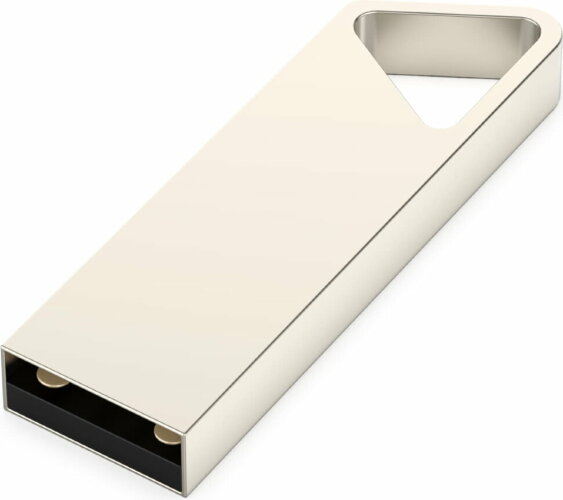 USB flash-карта SPLIT (32Гб), серебристая, 3,6х1,2х0,5 см, металл