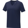 Женская футболка Elevate Somoto с коротким рукавом и V-образным вырезом, темно-синий, размер XS (40)