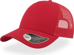 Бейсболка RAPPER COTTON, 5 клиньев, пластиковая застежка, красный