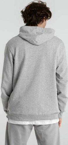 Толстовка с капюшоном унисекс Hoodie, серый меланж, размер XS