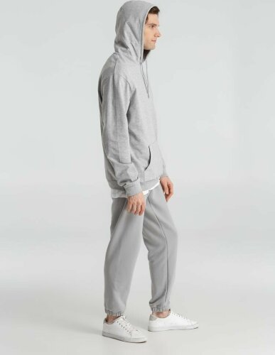 Толстовка с капюшоном унисекс Hoodie, серый меланж, размер XS