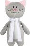 Мягкая игрушка Beastie Toys, котик с белым шарфом