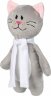 Мягкая игрушка Beastie Toys, котик с белым шарфом