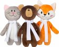 Мягкая игрушка Beastie Toys, котик с белым шарфом