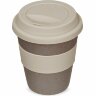 Стакан с силиконовой крышкой Cafe, beige