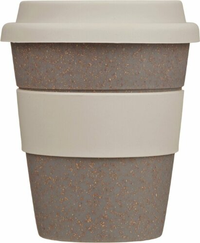 Стакан с силиконовой крышкой Cafe, beige