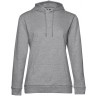 Толстовка с капюшоном женская Hoodie, серый меланж, XS