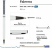Ручка шариковая автоматическая Bruno Visconti PALERMO 0.7 мм, синяя (белый металлический корпус)