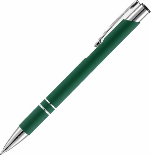 Ручка шариковая Keskus Soft Touch, зеленая