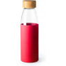  Бутылка стеклянная NAGAMI в силиконовом чехле, 540 мл, прозрачный/красный
