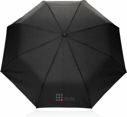 Зонт с автоматическим открыванием XD Collection Kaycey из rPET и древесины акации AWARE™, d54 см, черный
