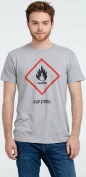 Футболка «Жар-птица», серый меланж, XL