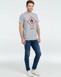 Футболка «Жар-птица», серый меланж, XL