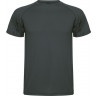  Спортивная футболка Roly Montecarlo мужская, графитовый, размер S (44-46)