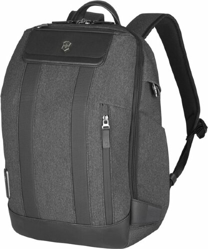 Рюкзак VICTORINOX Architecture Urban2 City Backpack 14'', серый, полиэстер / кожа, 30x19x42 см, 17 л